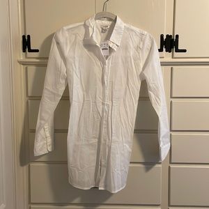 NWT J. Crew Factory, White Button Down Shirt, Size XS